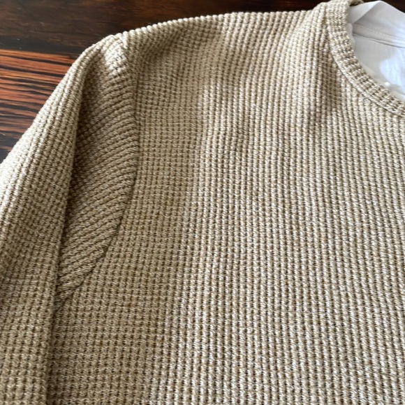 Zara Men’s Waffle Long Sleeve Sweater Size Large - Picture 5 of 9